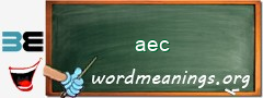 WordMeaning blackboard for aec